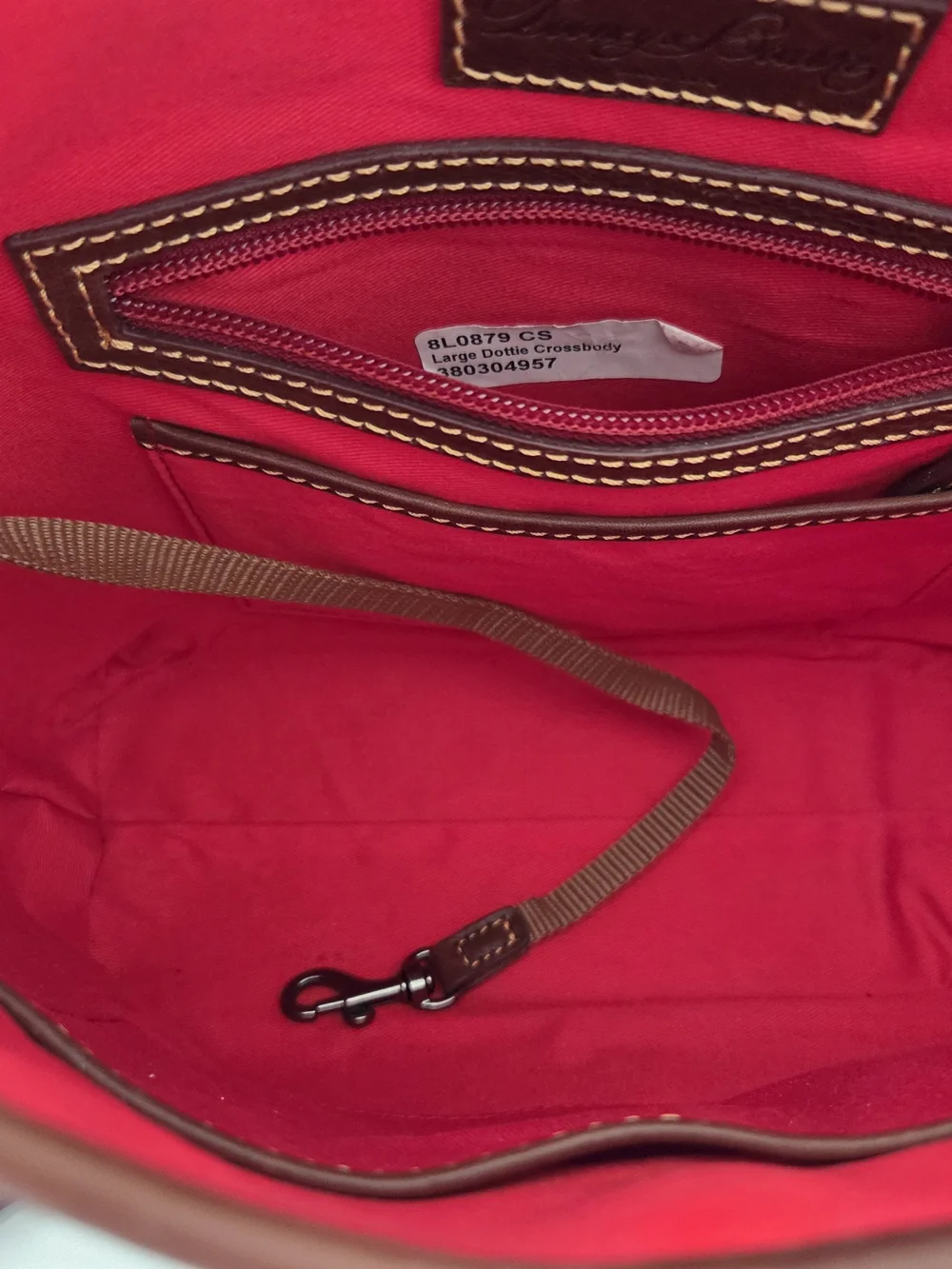 Dooney & Bourke Florentine Large Dottie Crossbody  Chestnut